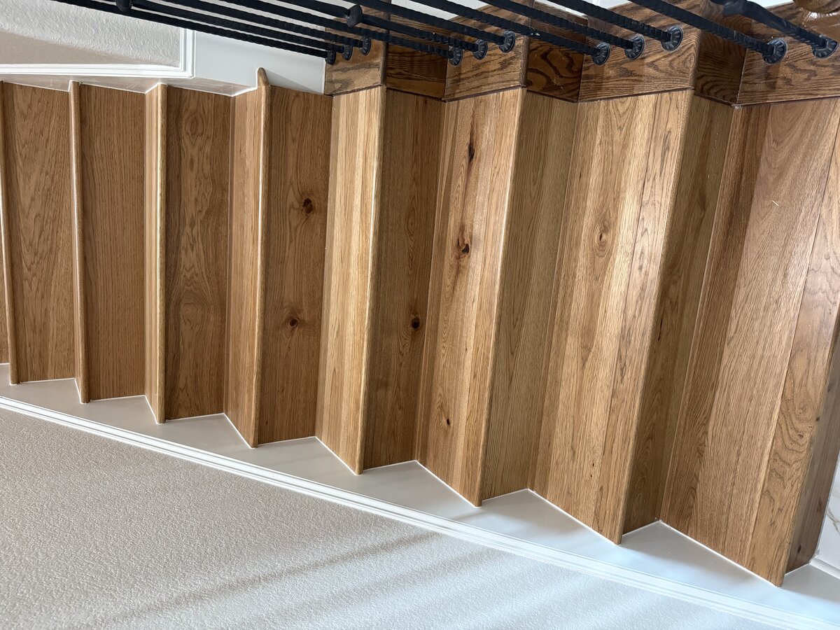 Hardwood stairs installation